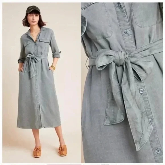 Moving Sale! 💘 By Cloth & Stone Chambray Hearth Shirtdress - Picture 2 of 10